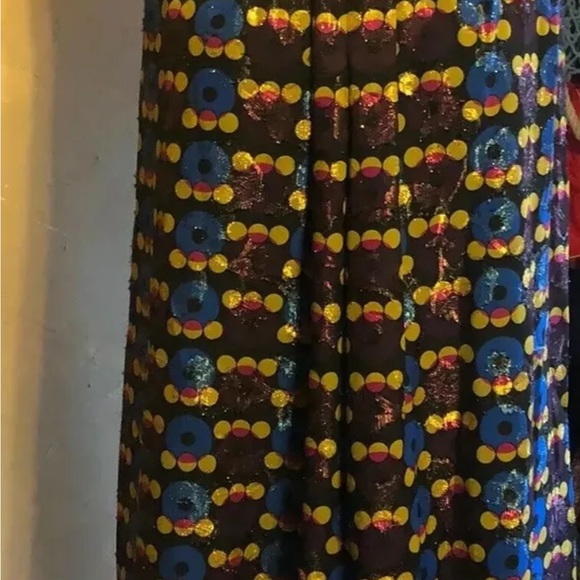 Anna Sui M Lurex Shift Dress Circles Sleeveless Holiday - Picture 10 of 10